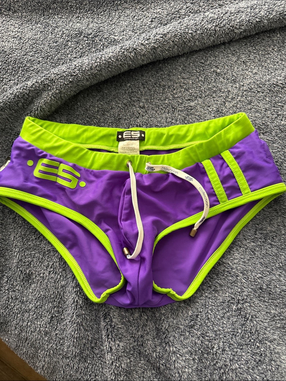 ES Collection Men’s Purple & Lime Swim Briefs